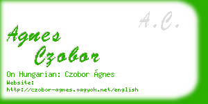 agnes czobor business card